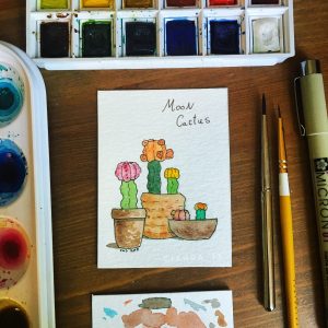 Moon Cactus by Ciarra Stebbins (@Ciarra_13). Find more at Gossamerydreams.com