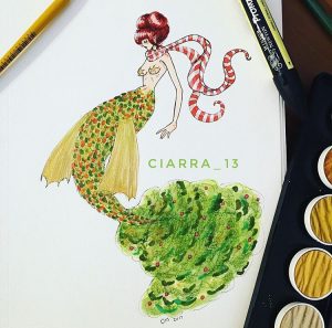 Christmas Tree Mermaid, by Ciarra Stebbins (@Ciarra_13). Find more at gossamerydreams.com