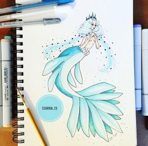 Snowflake Mermaid, by Ciarra Stebbins (@Ciarra_13). Find more at gossamerydreams.com